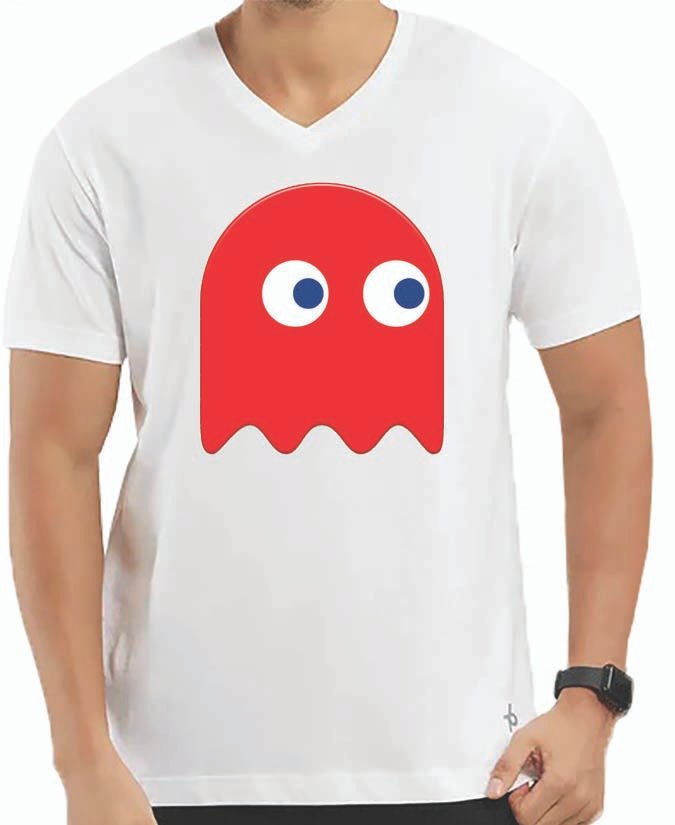 Pac Man V Neck T-Shirt