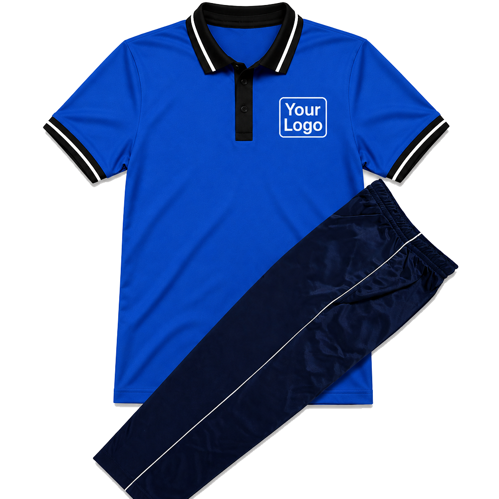Custom Logo School Uniform Kit — Polo T-Shirt + Track Pant